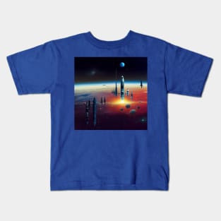 Interplanetary Spaceport Kids T-Shirt